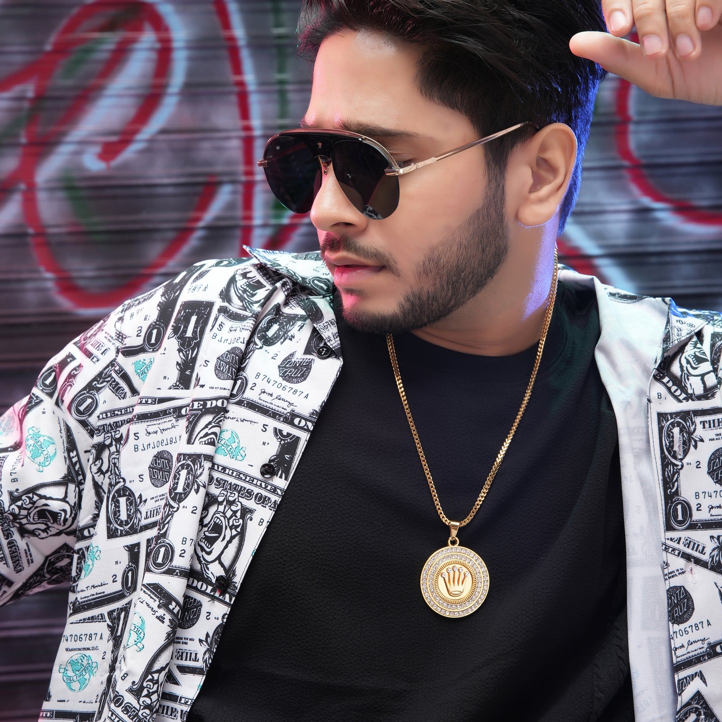 Diamond King Gold chain With Diamond Pedant