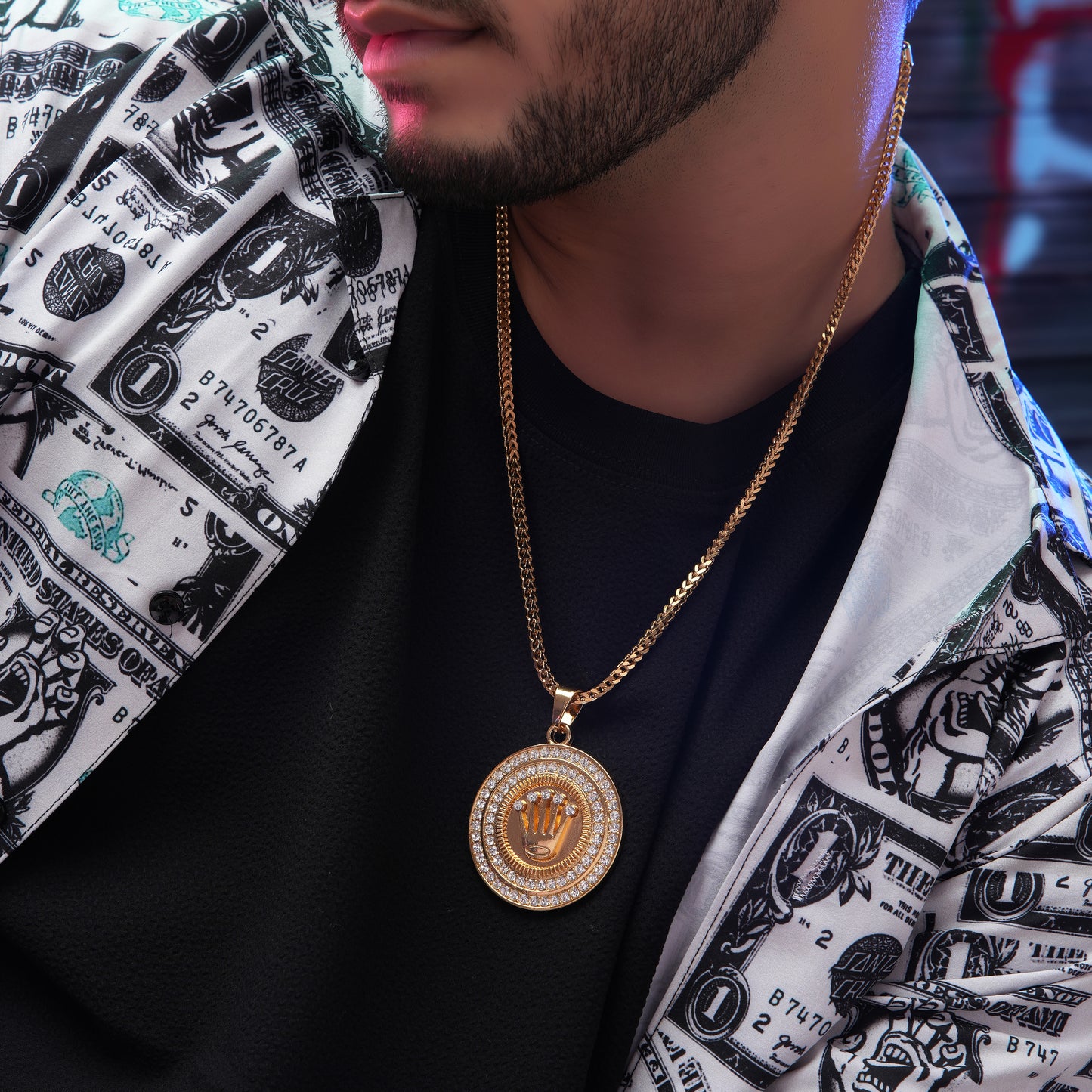 Diamond King Gold chain With Diamond Pedant