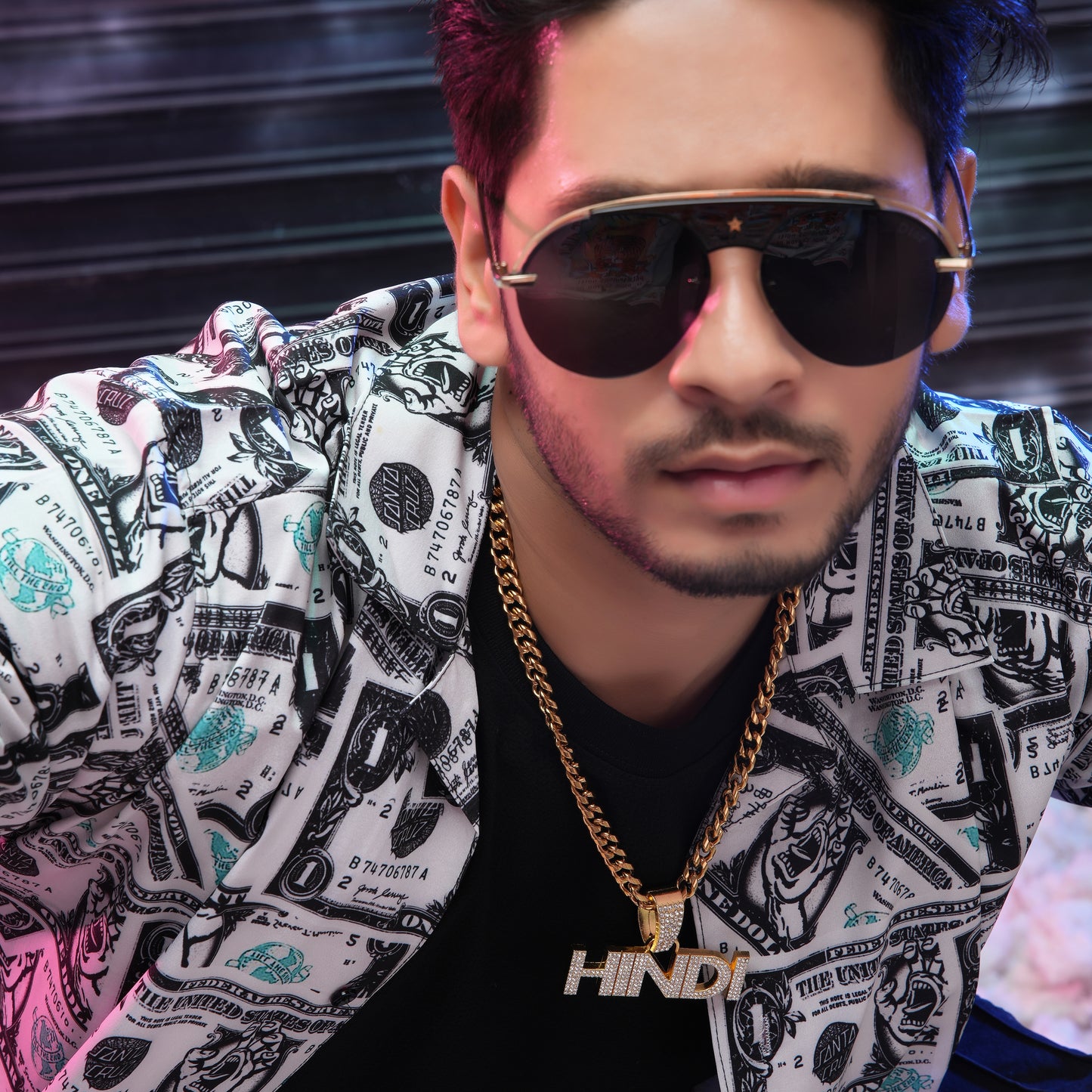 Hindi Vibe Gold chain With Diamond Pedant
