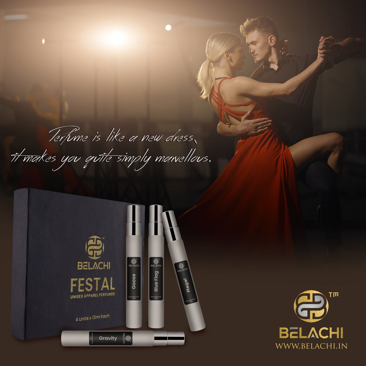 FESTAL UNISEX APPAREL PERFUMES (4X12ml COMBO)