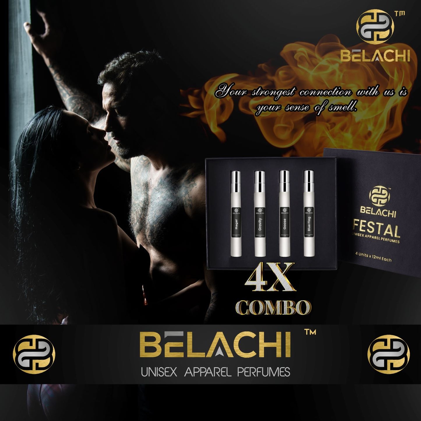 FESTAL UNISEX APPAREL PERFUMES (4X12ml COMBO)