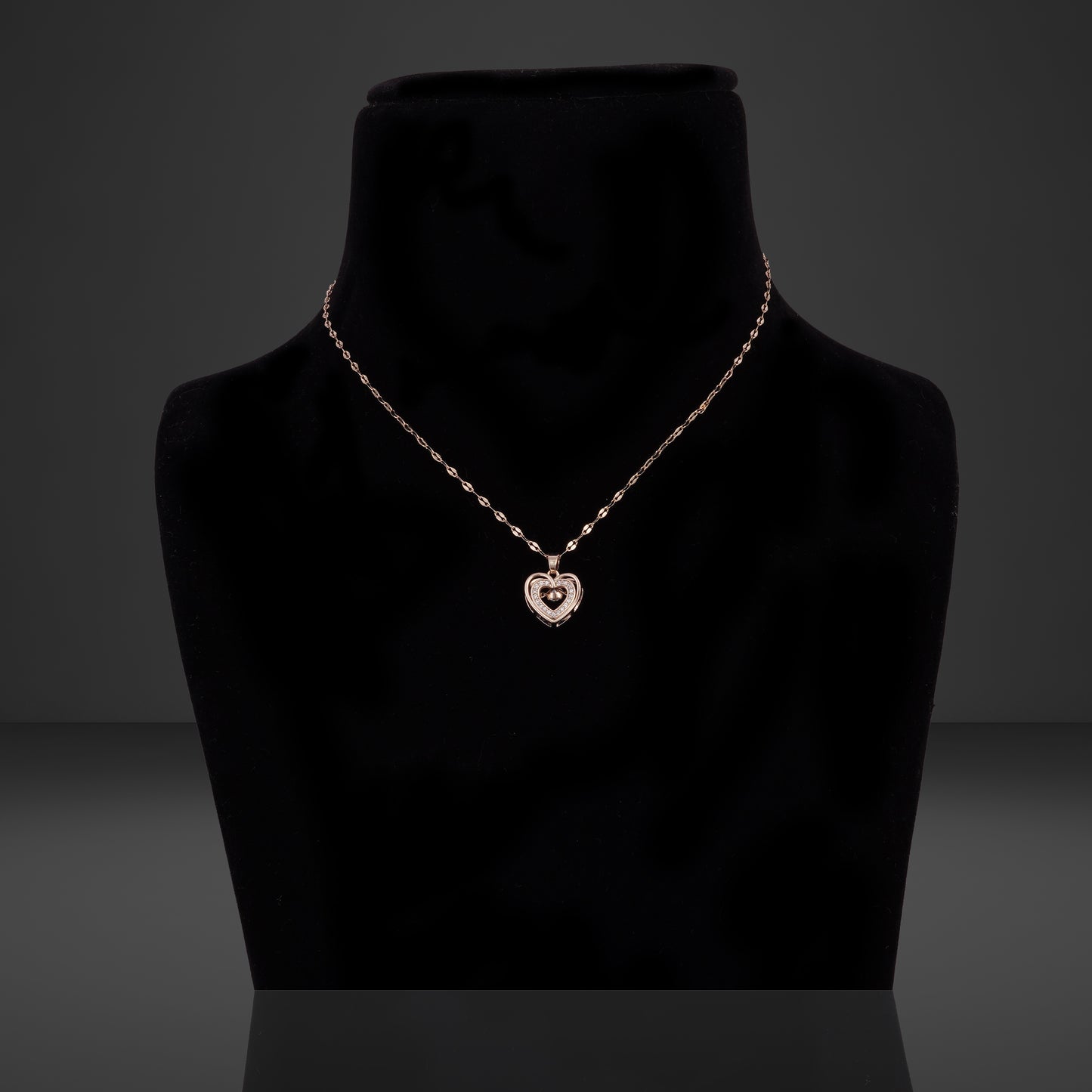 Lovemania Heart Pendant Rosegold Necklace