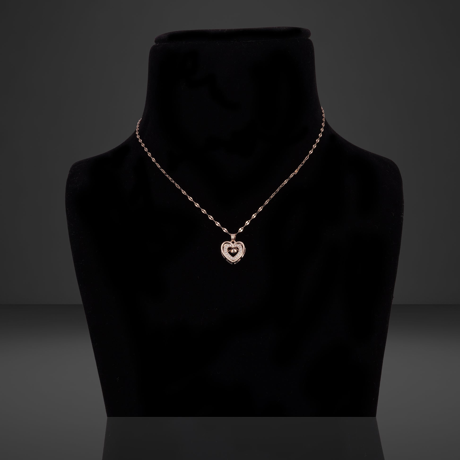 Lovemania Heart Pendant Rosegold Necklace