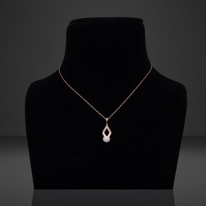 Cone Diamond Rosegold Necklace