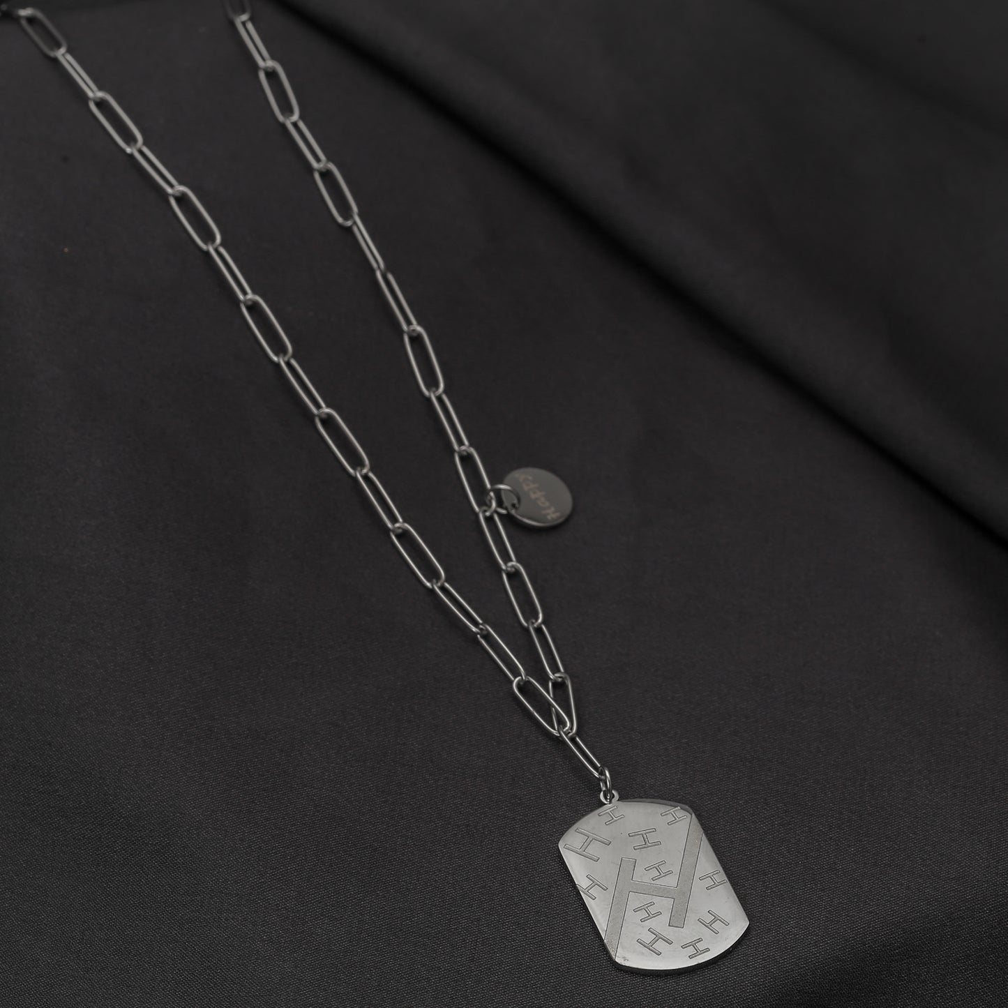 H PEDANT SILVER NECKLACE