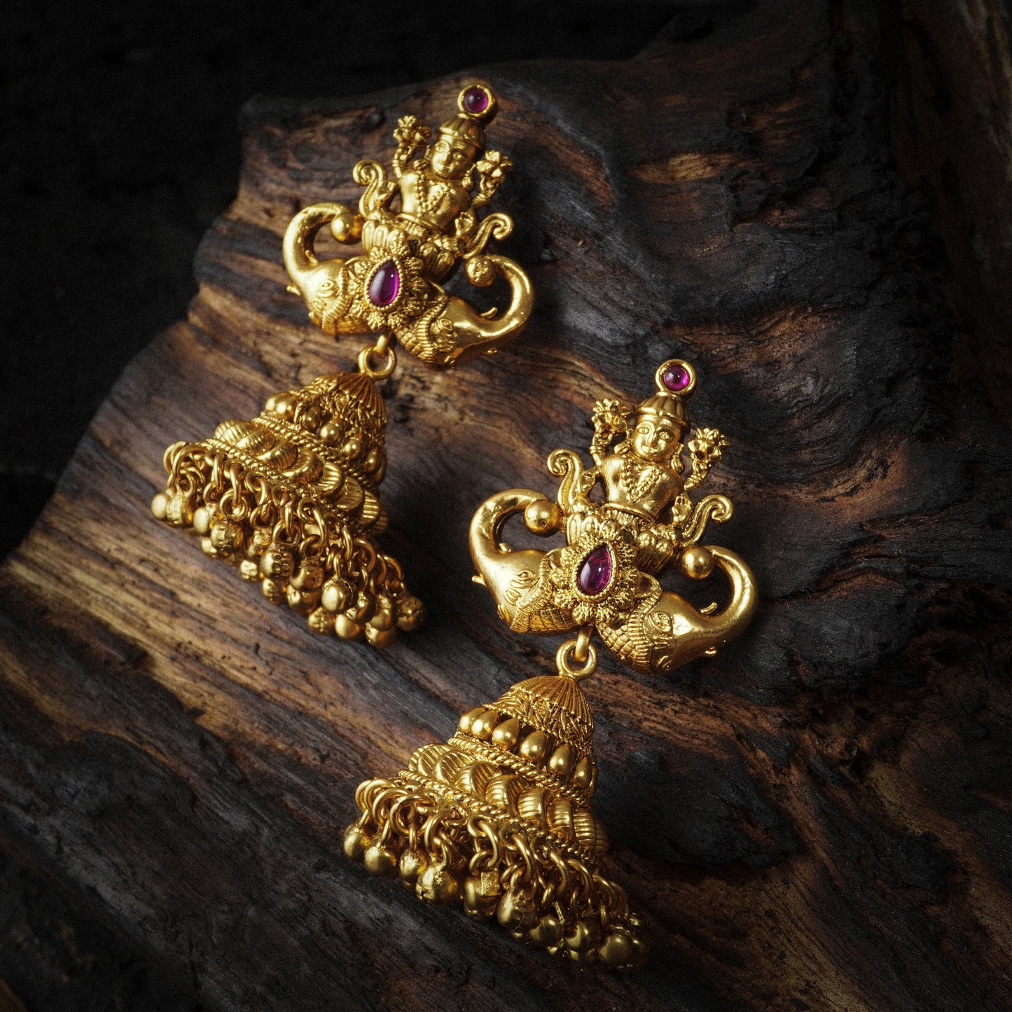 NETRI MAROON STONE BRIDAL JEWELLERY