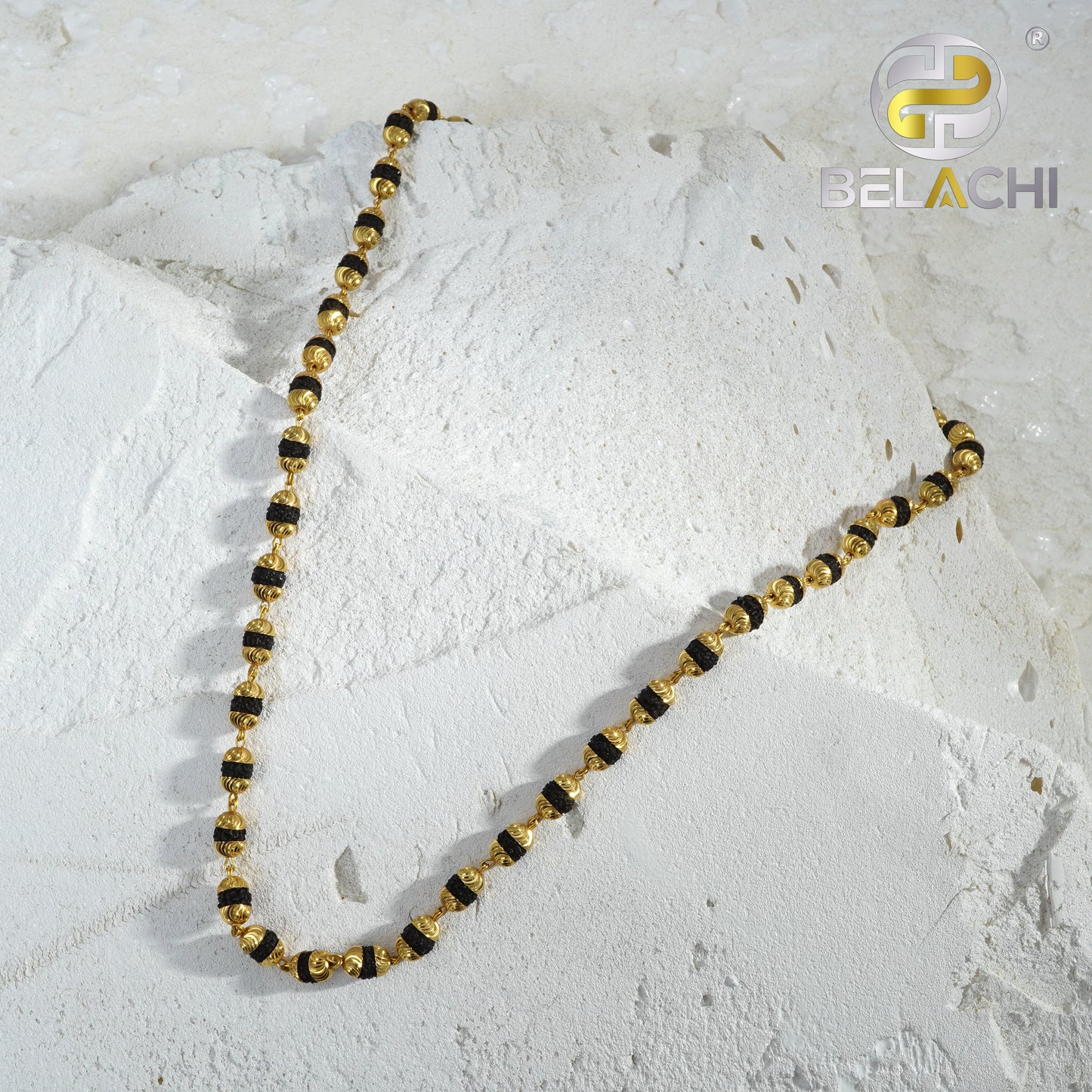 GOLD COLOUR CLAPPING RUDRAKSHA MALA 108