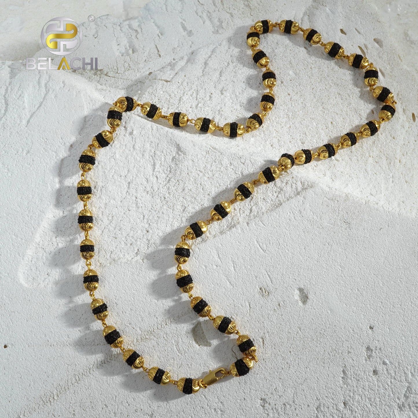GOLD COLOUR CLAPPING RUDRAKSHA MALA 108