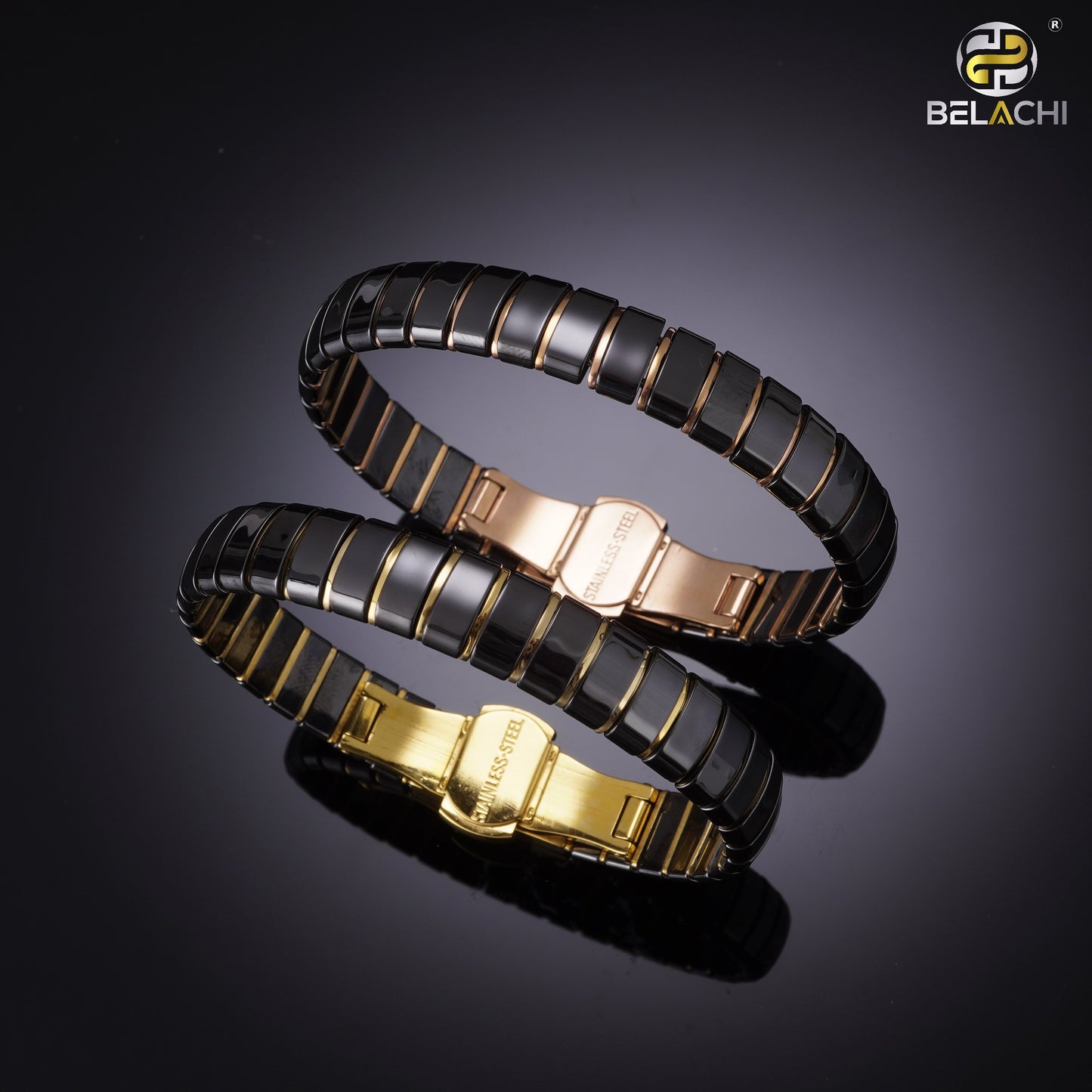 CERAMIC FULL BLACK ROSEGOLD PREMIUM KADA