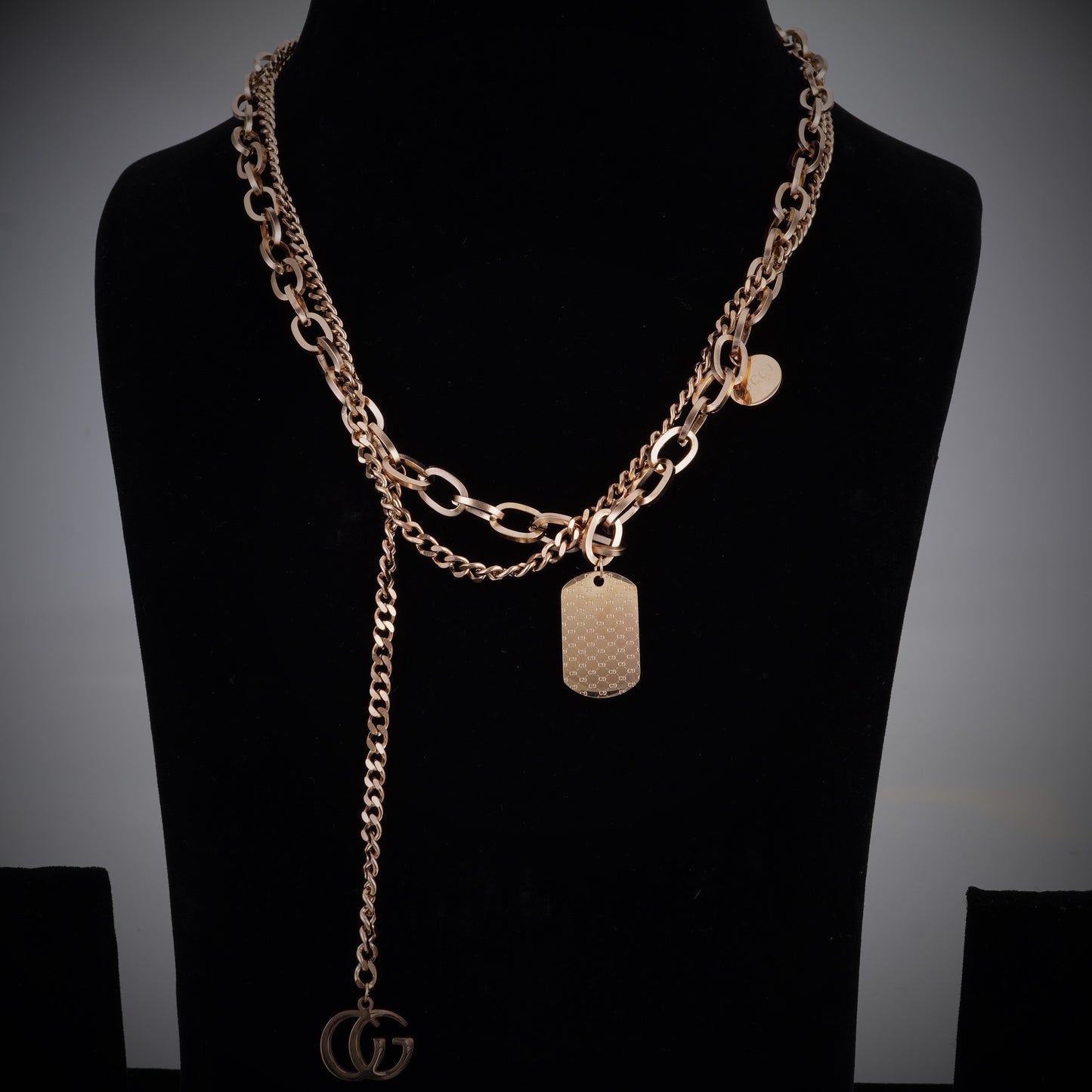 Hexagone Rosegold Pedant Necklace