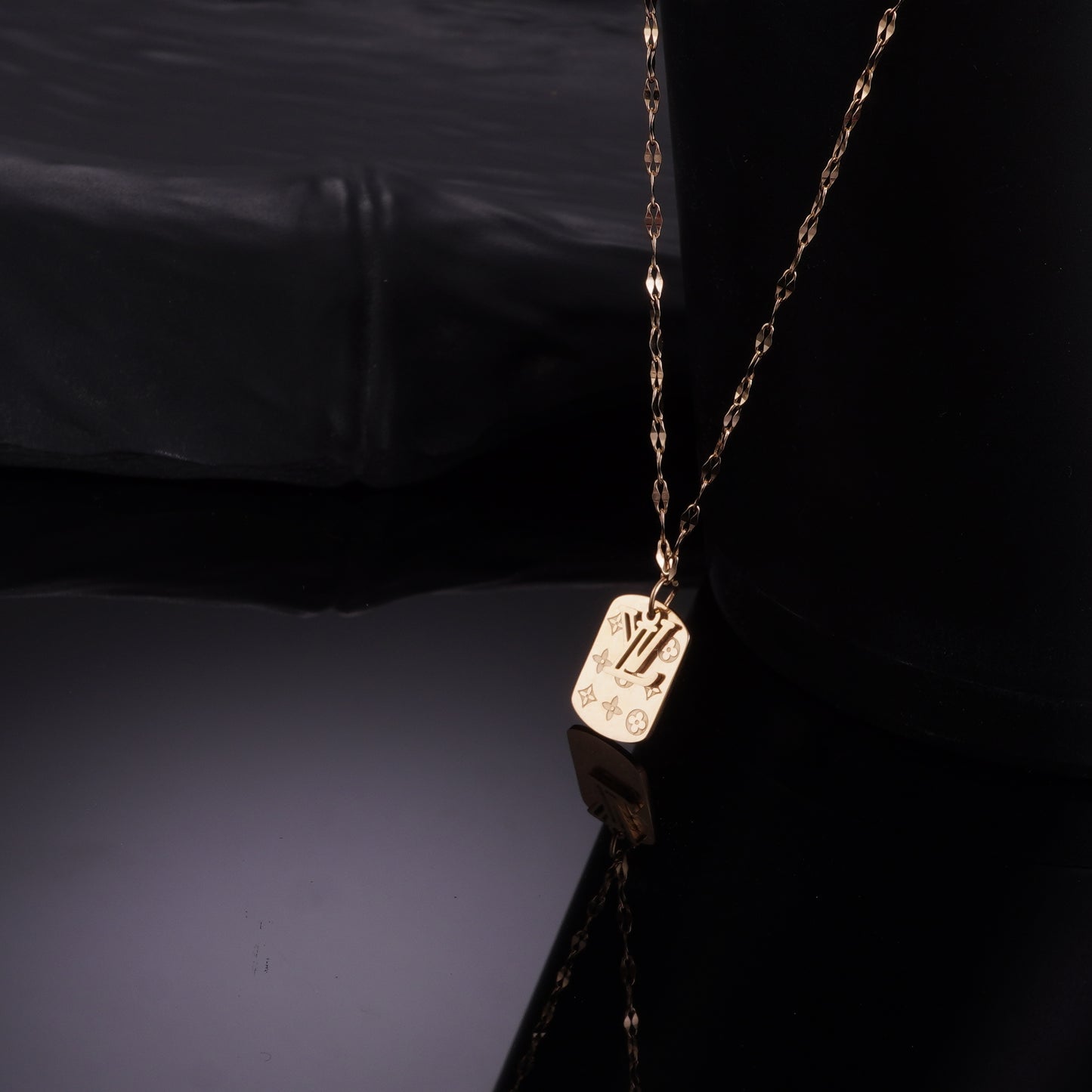 Army Tag Pedant Silver Rosegold Necklace