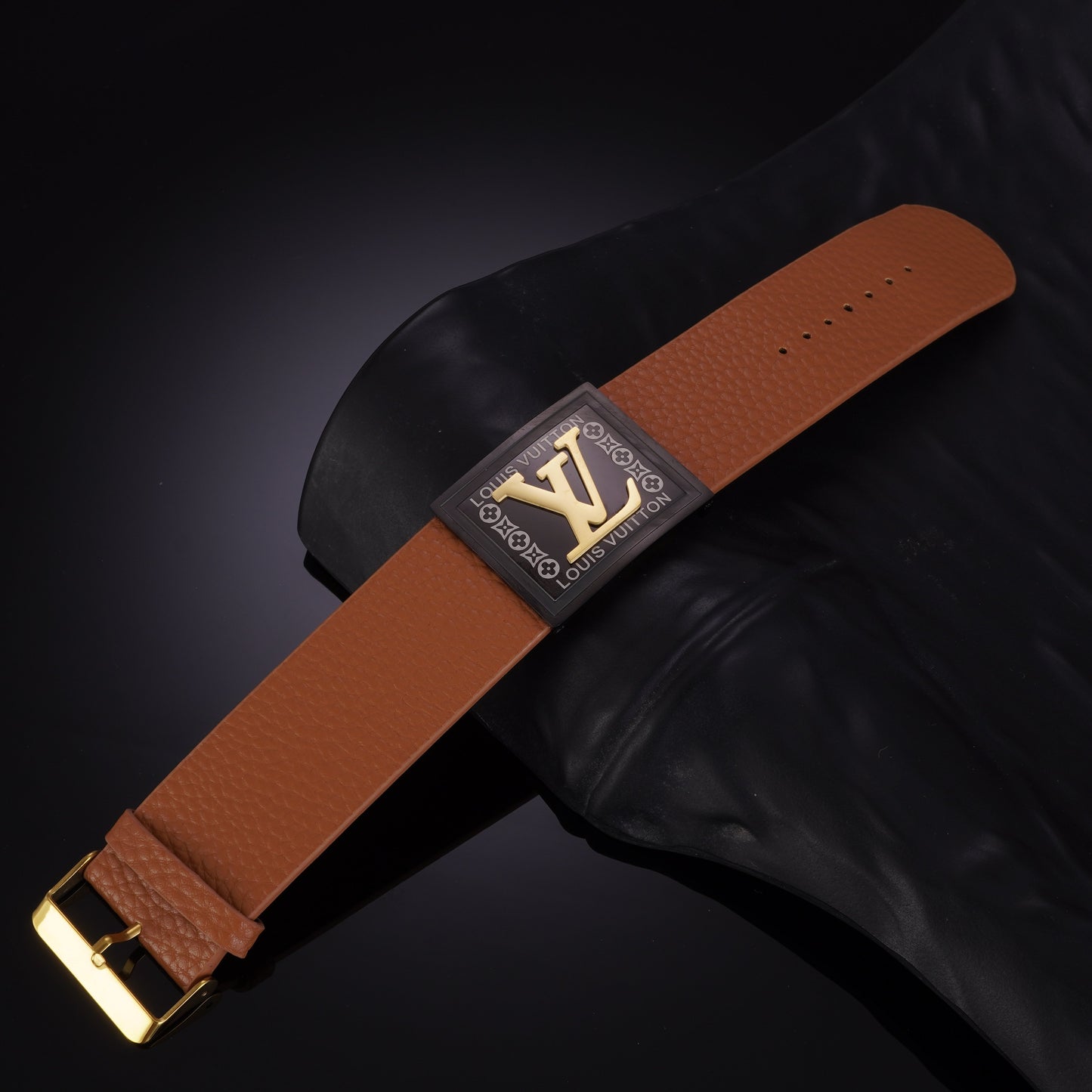 Leviathan Brown Wrist Cuff Leather Bracelet