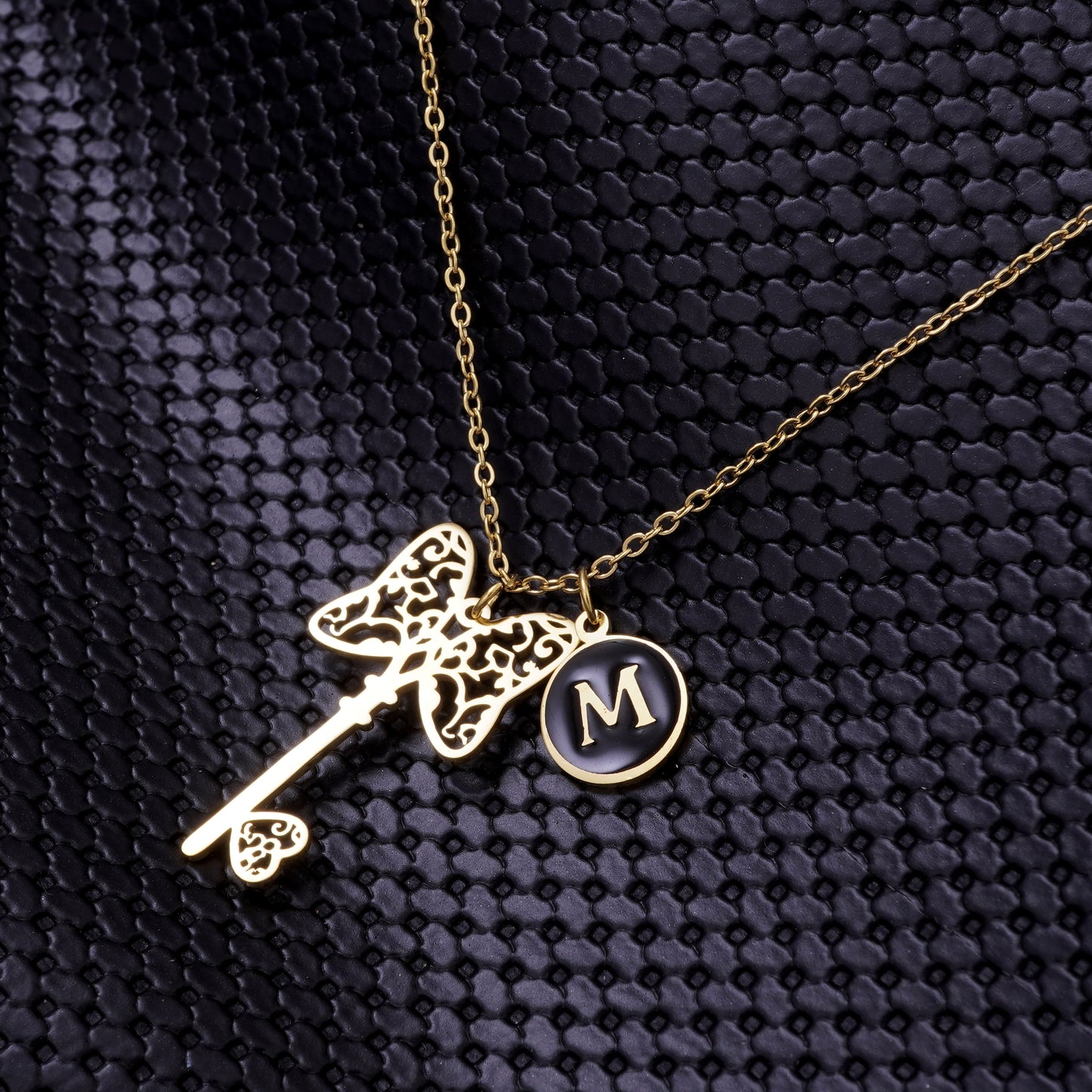 MONARK BLACK GOLD NECKLACE