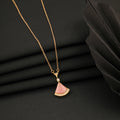 Floral Diamond Pink Gold Necklace