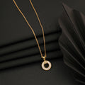 Sparkling Round Gold Necklace