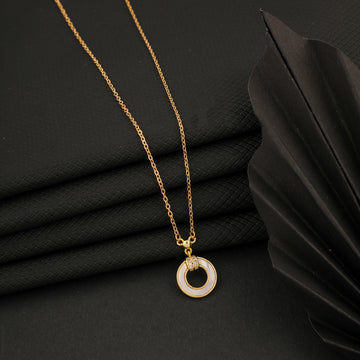 Sparkling Round Gold Necklace