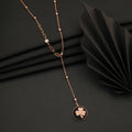 Orchid Black Rosegold Necklace