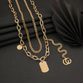 Hexagone Gold Pedant Necklace