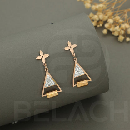 Rosegold Plated Luxuries Diamond Earrings GPER002