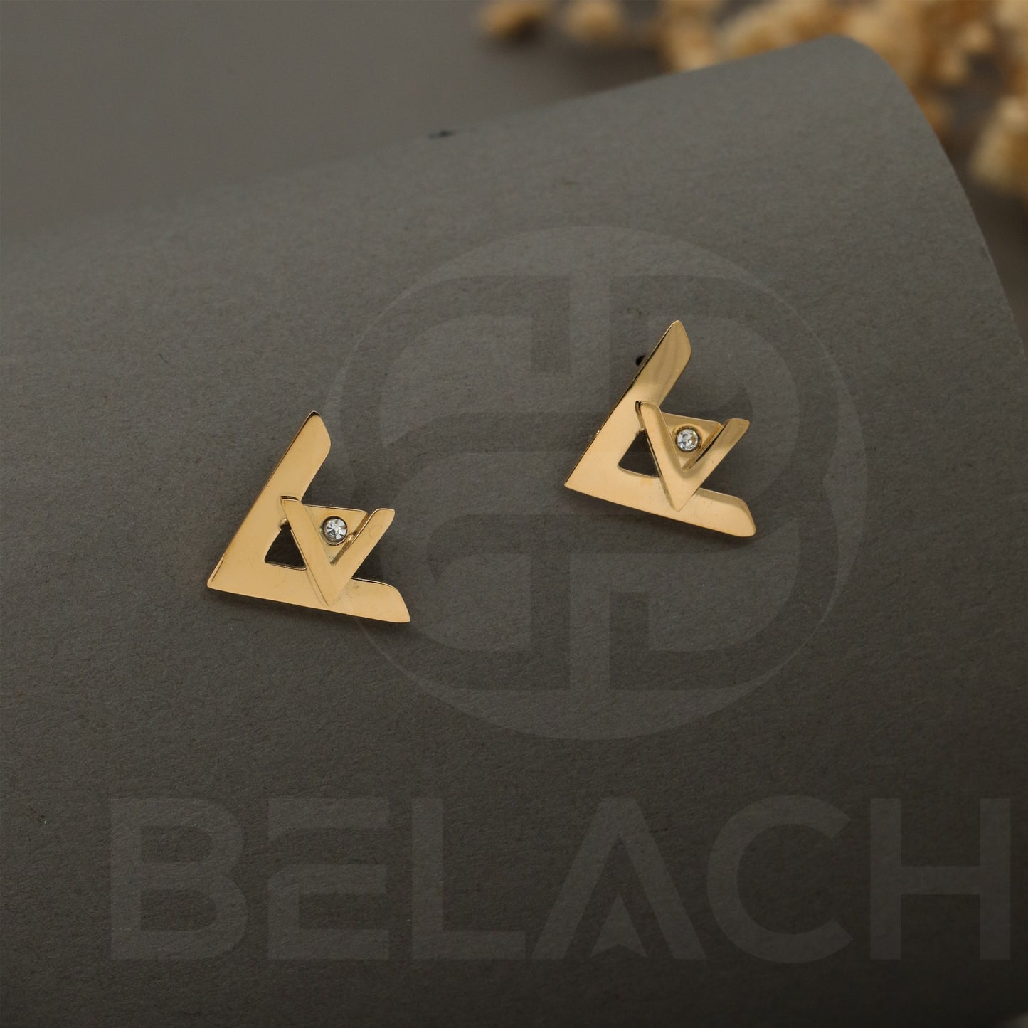 Gold Plated Luxuries Diamond Earrings GPER015
