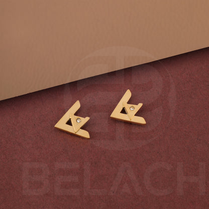 Gold Plated Luxuries Diamond Earrings GPER015
