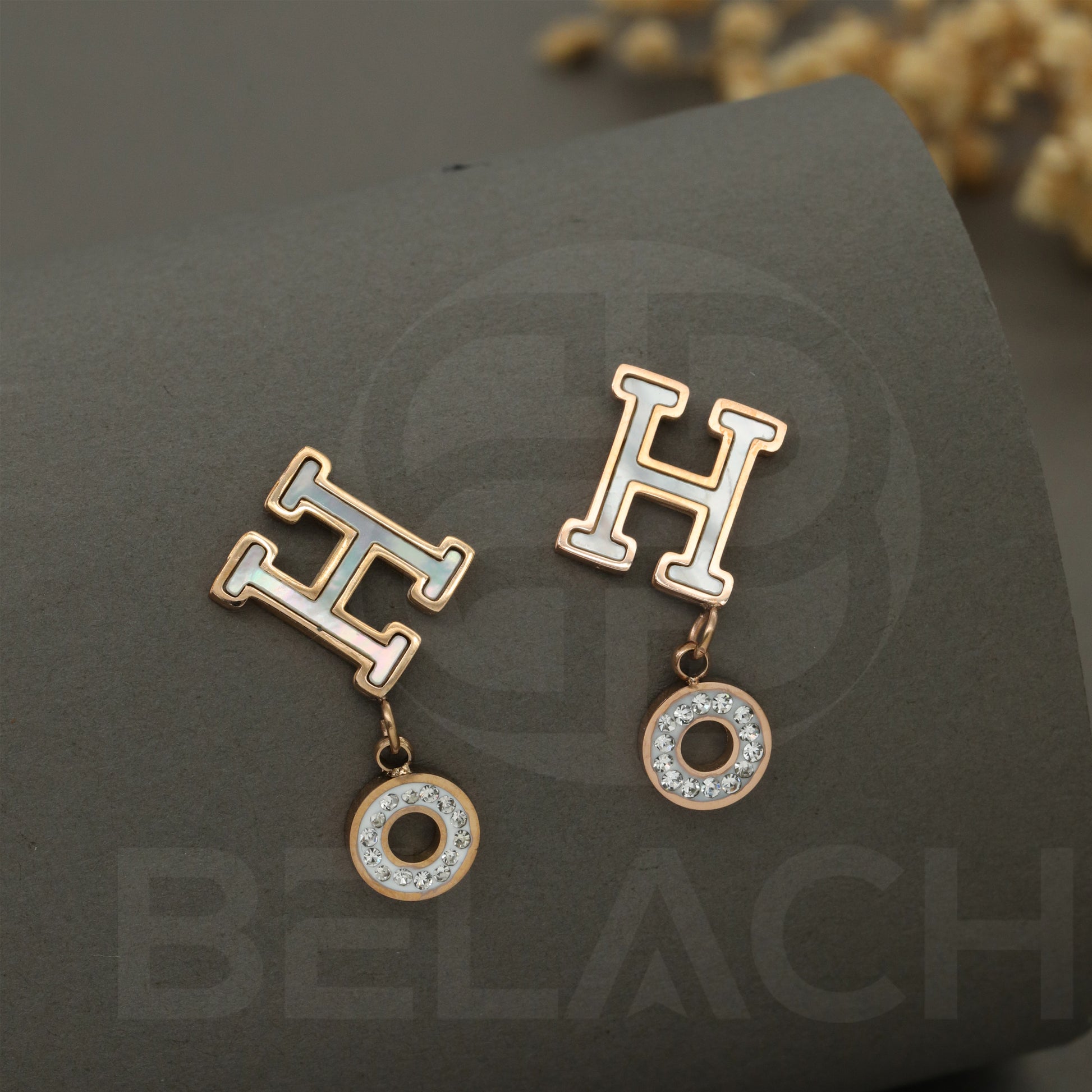 Rosegold Plated Luxuries Diamond Earrings GPER005