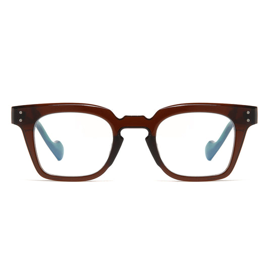 Hamilton Green Brown Clear Square Sunglasses