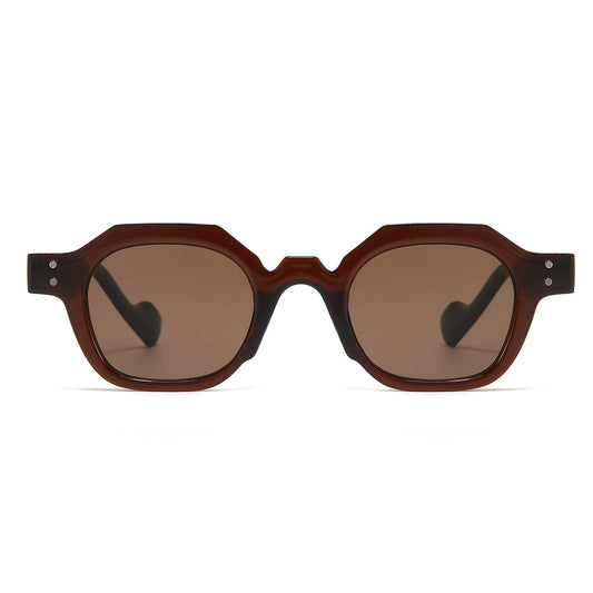 Durban Green Brown Brown Round Sunglasses