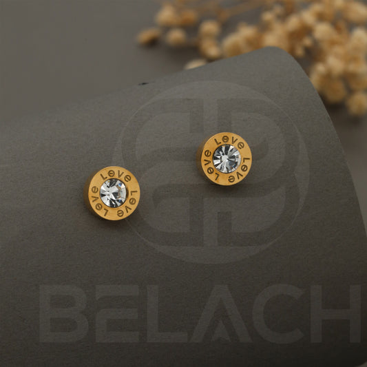 Gold Plated Luxuries Diamond Earrings GPER017