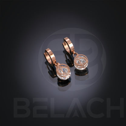 Rosegold Plated Luxuries Diamond Earrings GPER011