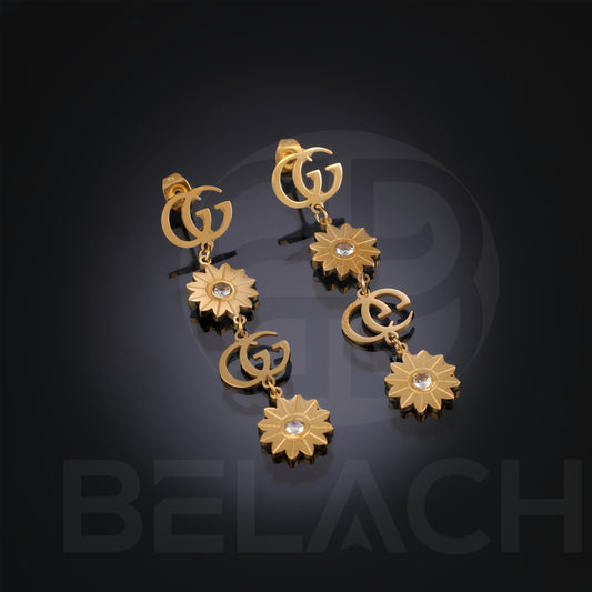 Gold Plated Luxuries Diamond Earrings GPER019