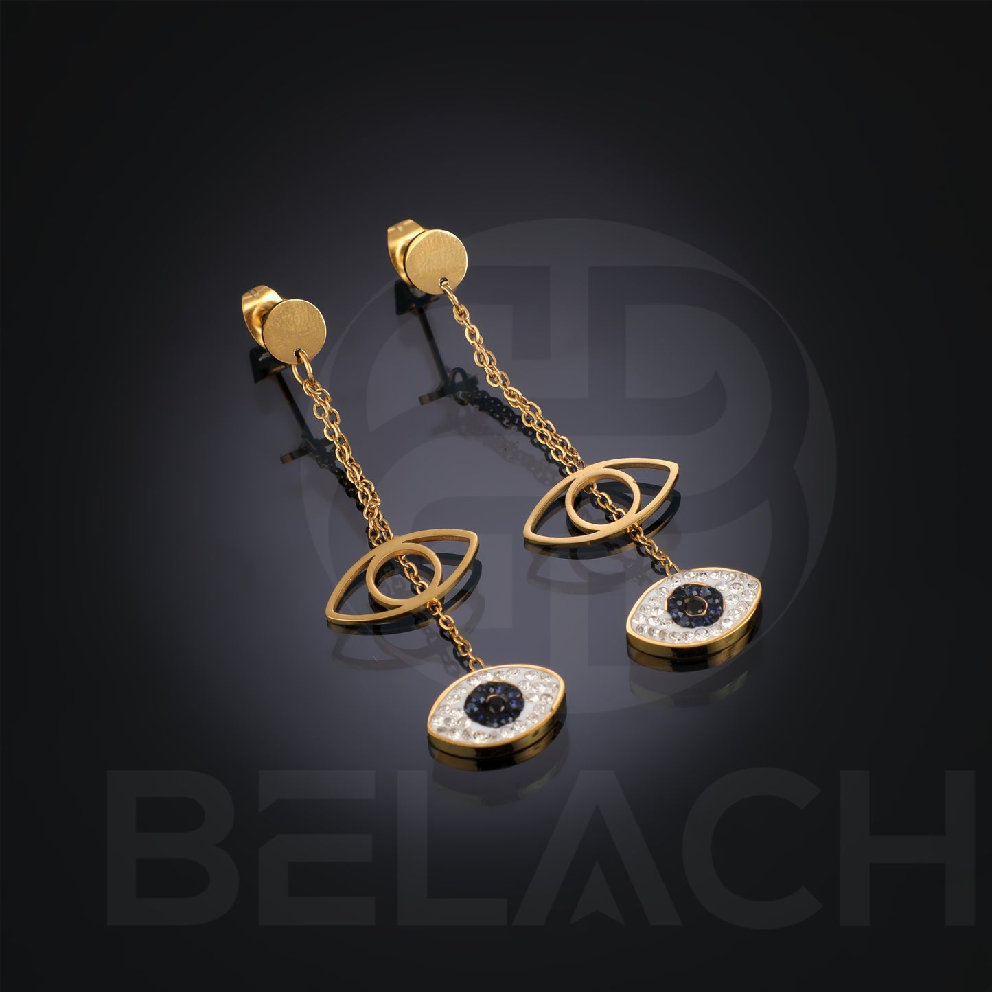 Gold Plated Luxuries Diamond Earrings GPER020