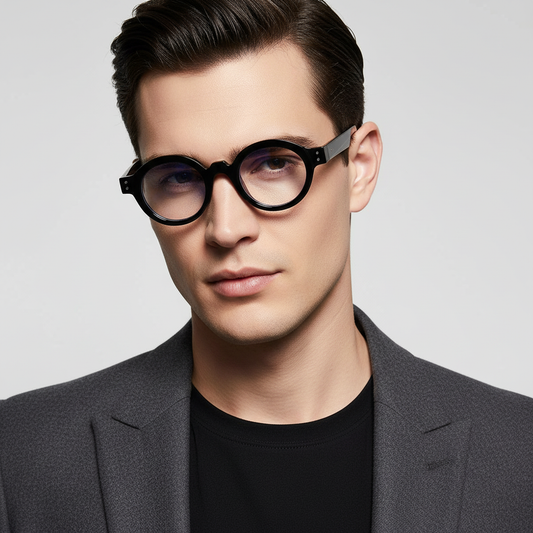 Bonzer Black Clear Round Sunglasses