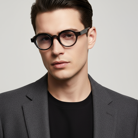 Bonzer Grey Clear Round Sunglasses