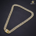 Signature Dimound Gold Cuban Chain Necklace