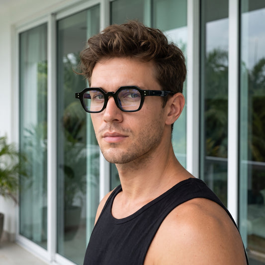 Durban Black Clear Round Sunglasses