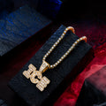 Ice Cube Gold chain With Diamond Pedant