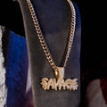 Savage Gold chain With Diamond Pedant GPCP020