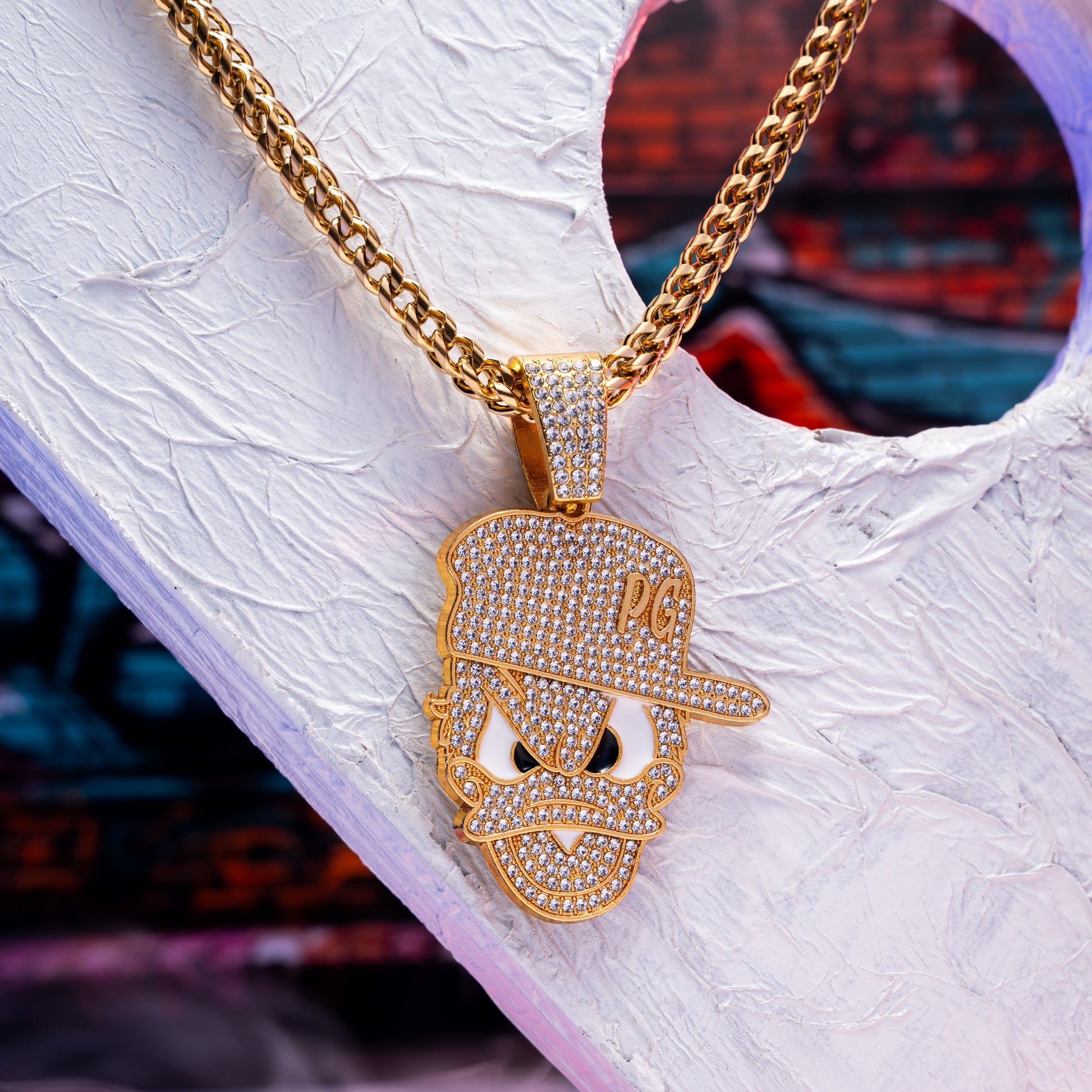 Angry Duck Gold chain With Diamond Pedant GPCP015