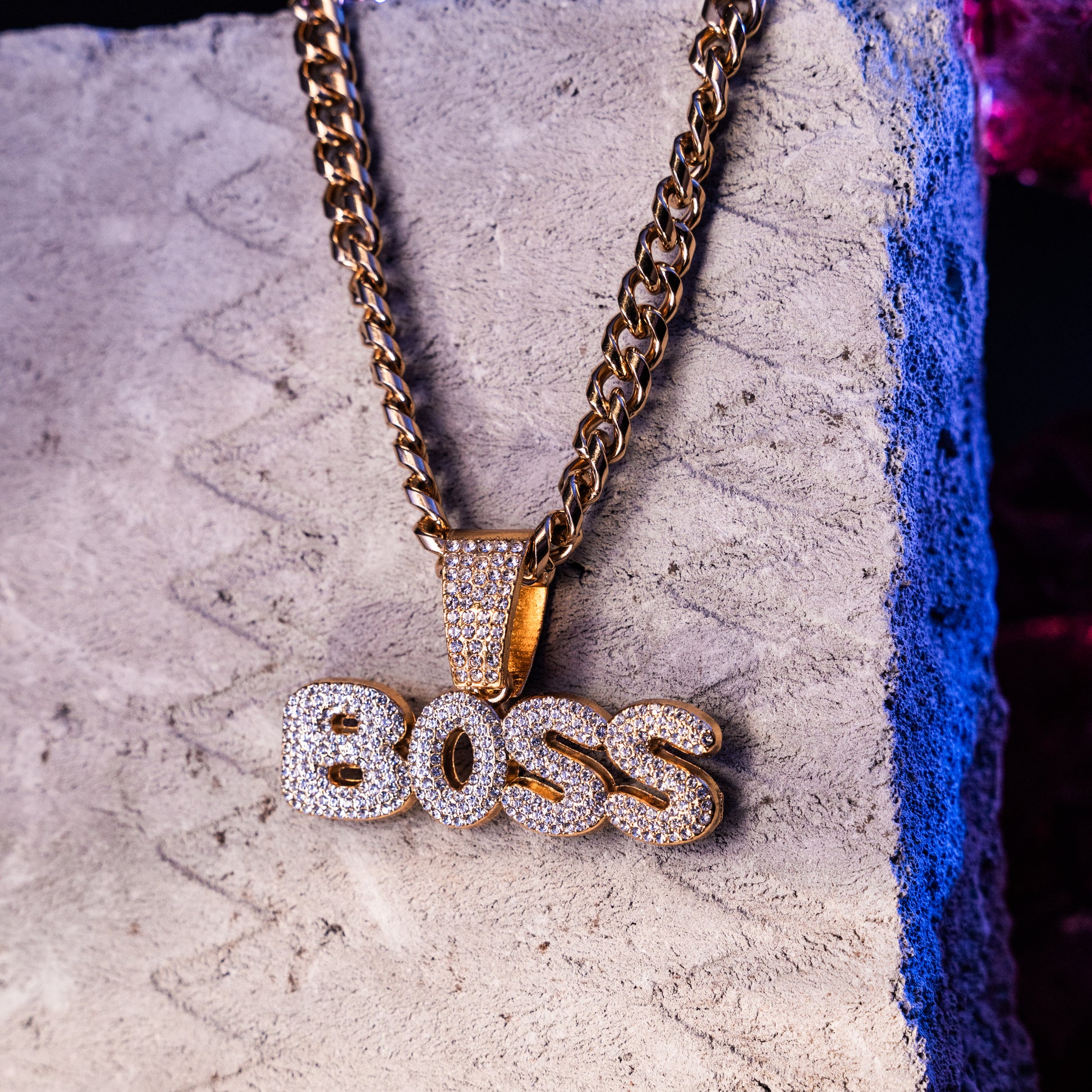 Boss Vibes Gold chain With Diamond Pedant GPCP027