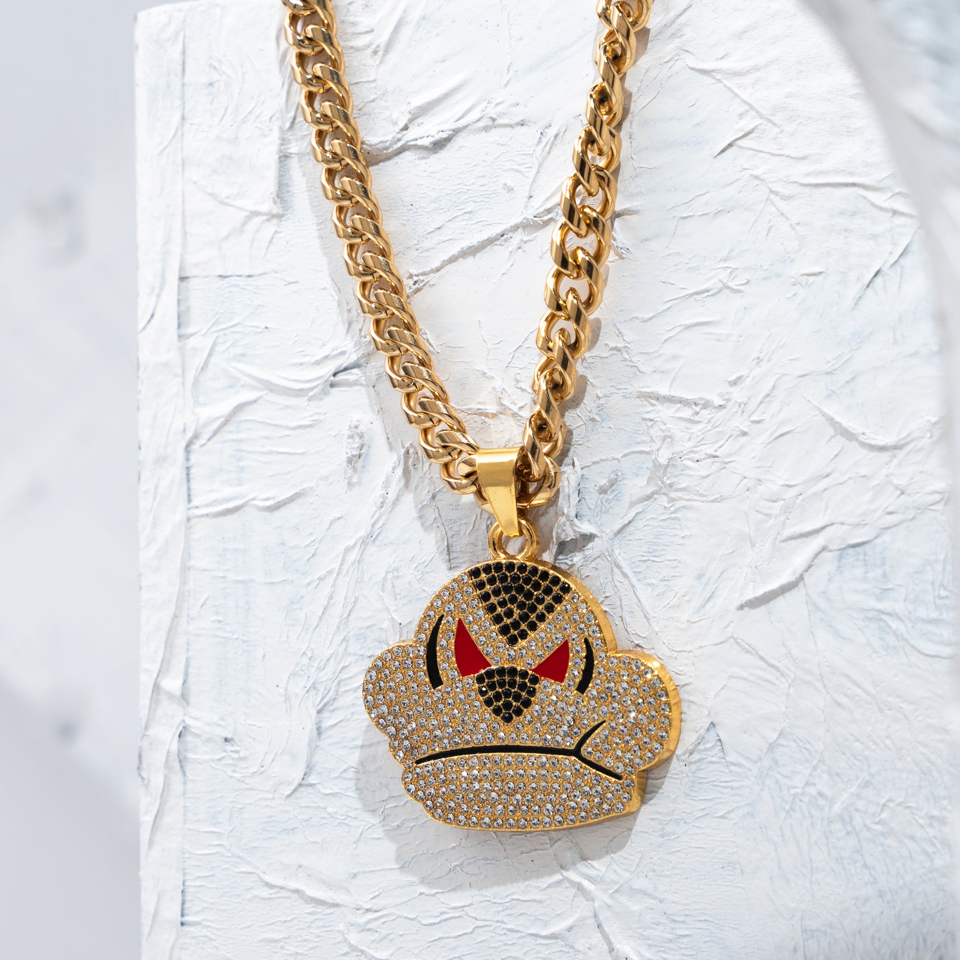 Angry Dog Gold chain With Diamond Pedant GPCP065