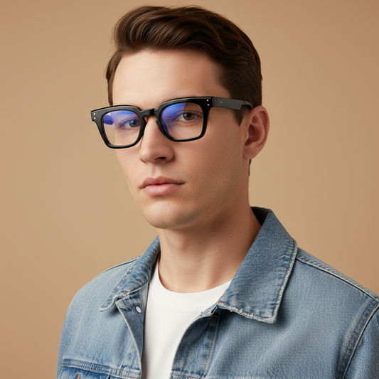 Hamilton Black Clear Square Sunglasses