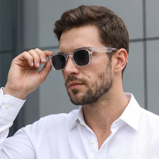 Hamilton Clear Black Square Sunglasses