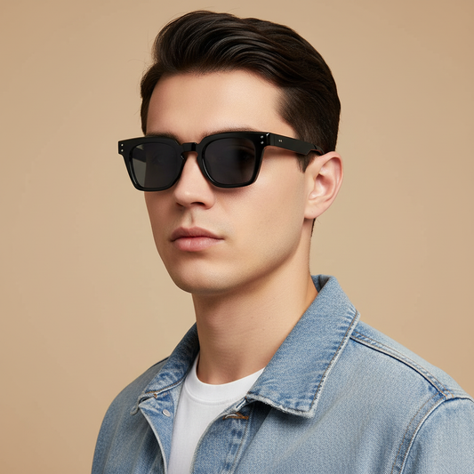 Hamilton Full Black Square Sunglasses