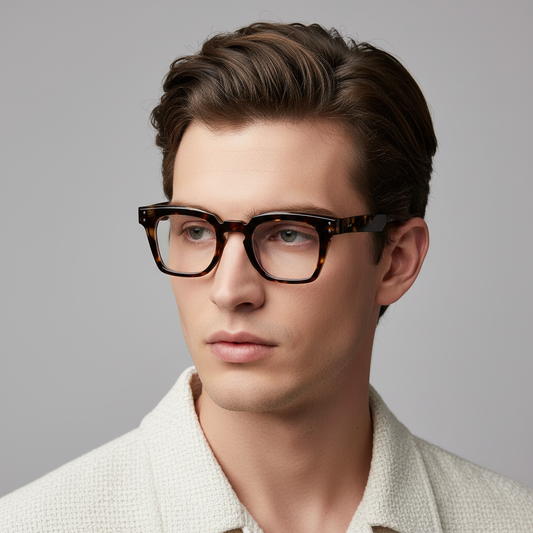 Hamilton To. Brown Clear Square Sunglasses