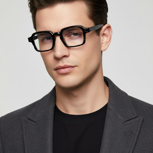 Henry Black Clear Square Sunglasses