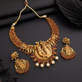 Keshavi Maroon Stone Temple Jewellery