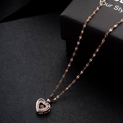 Lovemania Heart Pendant Rosegold Necklace