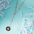 Orchid Black Rosegold Necklace