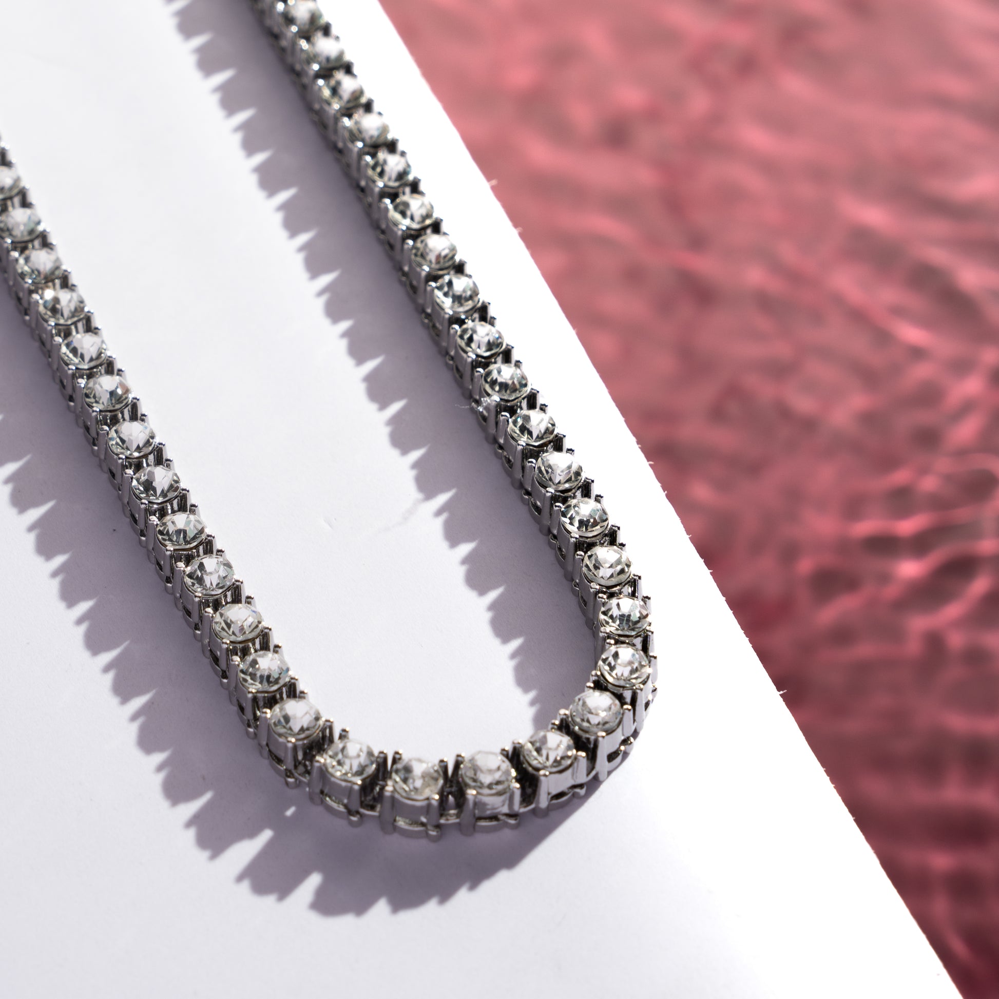 Silver Tennis With Diamond Premium Chain